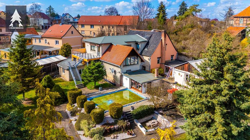 Immobilie in Falkenstein/Harz - Wo fangen wir nur an? Bach? Pool? Mehrere Werkstätte und Garagen? Wohnen auf 2 Ebenen? Harzig? - Bild 0