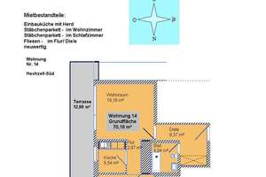 Exklusive 2-Zimmer-Penthouse-Wohnung mit großzügiger Dachterrasse in Augsburg-Hochzoll ca. 70 m²  – Ortlerstraße 75, 86163 Hochzoll-Süd, Augsburg – Vorschaubild 2