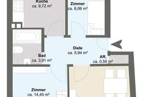 Vermietete 3-Zimmerwohnung zentral in Hamburg-Hamm zu erwerben! – Die vollständige Adresse der Immobilie erhältst du vom Anbieter., 20535 Hamm, Hamburg – Vorschaubild 12
