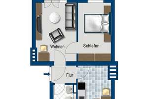 Schöne Wohnung sucht Mieter: individuelle 2-Zimmer-Wohnung – Brändströmweg 22, 39114 Cracau, Magdeburg – Vorschaubild 2