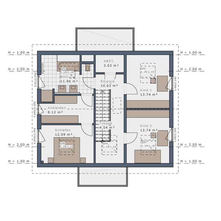 Grundriss Obergeschoss