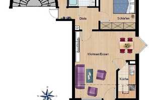 Möblierte moderne 2-Zimmer-Wohnung mit Südbalkon und TG Nähe U2 Frankfurter Ring, München – München – Vorschaubild 18