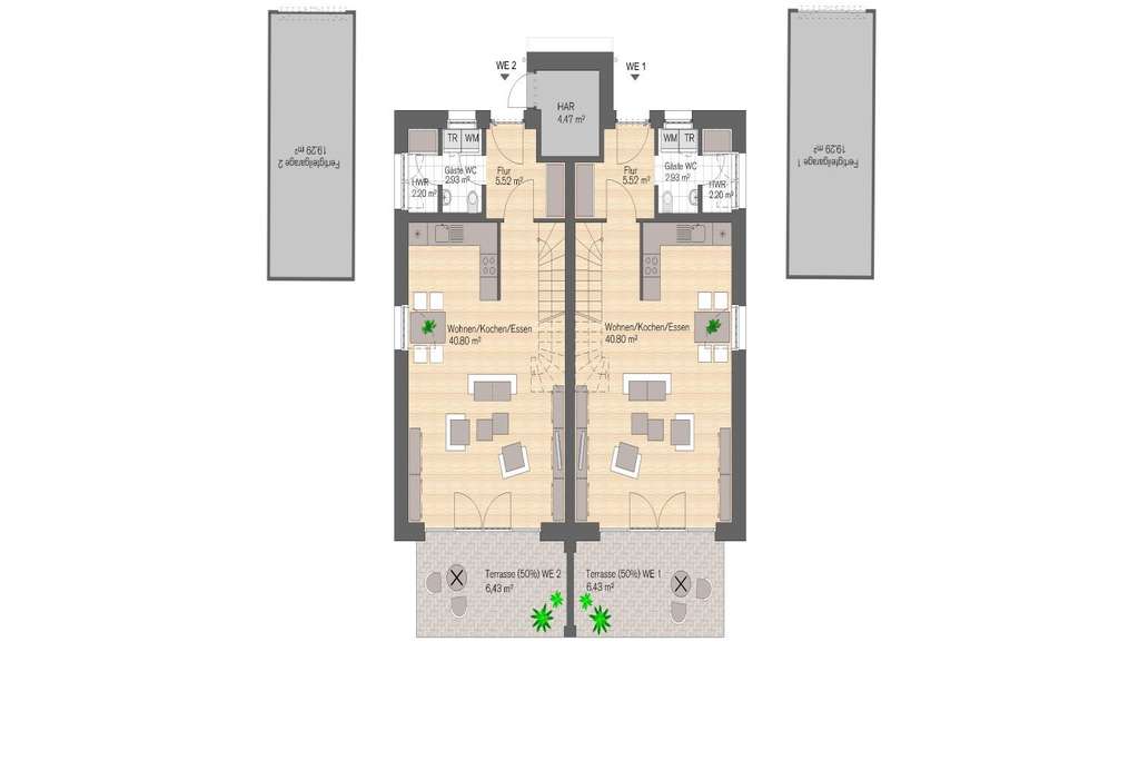 Immobilie in Gornau - Idyllisches KfW40 Doppelhaus mit Wärmepumpe und Photovoltaik - Bild 2