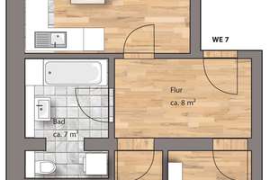 I kompakte 3-RW in Gohlis I Parkett I Fußbodenheizung I Balkon I – Landsberger Straße 48, 4157 Gohlis-Mitte, Leipzig – Vorschaubild 2