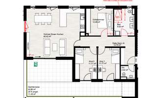 Traumhaftes Penthouse zum Erstbezug mit EBK – Germanenstr. 18, 86462 Langweid am Lech – Vorschaubild 5