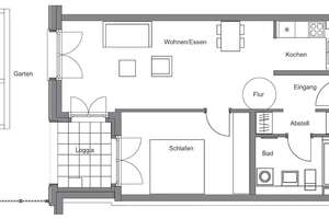 2-Zi.-Erdgeschosswohnung mit Loggia und moderner Einbauküche in zentraler, urbaner Lage – 60314 Ostend, Frankfurt am Main – Vorschaubild 6