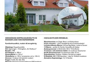 Attraktive Doppelhaushälfte in Sigmaringen | 233 m² | 15 Räume – Die vollständige Adresse der Immobilie erhältst du vom Anbieter., 72488 Sigmaringen – Vorschaubild 2