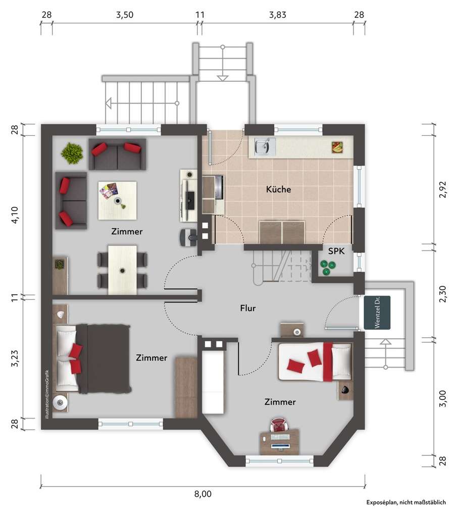 Immobilie in Oststeinbek - Zwei Einfamilienhäuser auf tollem Grundstück zum Kauf in Oststeinbek - Wentzel Dr. - Bild 3