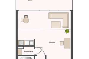 Renoviert & sofort bezugsfrei – 1,5 Zi. Apartment mit großer Dachterrasse und TG-Stellplatz – Die vollständige Adresse der Immobilie erhältst du vom Anbieter., 81243 Aubing-Süd, München – Vorschaubild 11