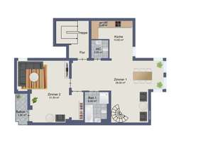Exklusive Maisonette-Wohnung mit Dachterrasse – stilvoller Erstbezug – Die vollständige Adresse der Immobilie erhältst du vom Anbieter., 76189 Daxlanden, Karlsruhe – Vorschaubild 16