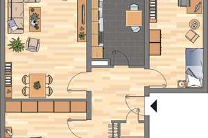 3-Zimmer-Wohnung in Dortmund Scharnhorst – Droote 53, 44328 Scharnhorst-Ost, Dortmund – Vorschaubild 1