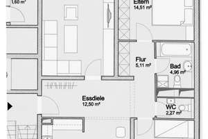 Modernes Wohnen über Durlach – 3,5 Zi., 82 m² · Aufzug · Parkett · Fußbodenheizung/Bad · Tiefgarage – An der Fayence 5, 76227 Durlach, Karlsruhe – Vorschaubild 2