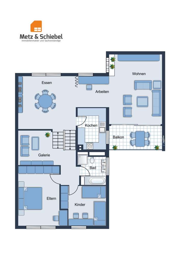 Grundriss Ober- & Dachgeschoss