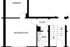 Gemütliche 1-Zimmer-Wohnung in grüner Lage mitten in Parkanlagen – Die vollständige Adresse der Immobilie erhältst du vom Anbieter., 33613 Schildesche, Bielefeld – Vorschaubild 2