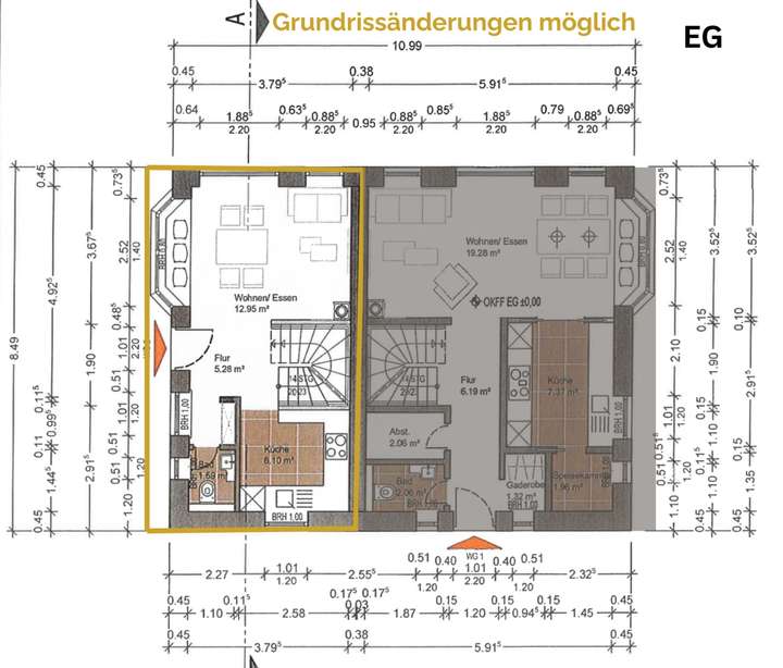 Grundriss EG Ferienwohnung