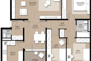 Gepflegte 4-Zimmer-Wohnung mit Loggia und Stellplatz in Mönchengladbach-Rheindahlen – Die vollständige Adresse der Immobilie erhältst du vom Anbieter., 41179 Rheindahlen-Mitte, Mönchengladbach – Vorschaubild 8