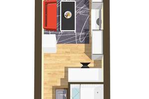 moderne 1 Zimmer Wohnung mit Südbalkon in Erlangen - Bruck – Die vollständige Adresse der Immobilie erhältst du vom Anbieter., 91058 Bachfeld, Erlangen – Vorschaubild 4