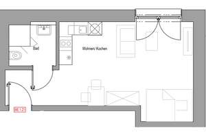 1-Zimmer-Apartment im NEUBAU mit Einbauküche – Kreuzsteinstraße 7-9, 90439 Schweinau, Nürnberg – Vorschaubild 9