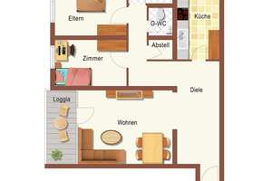 Helle freundliche Dreizimmerwohnung mit Balkon – Die vollständige Adresse der Immobilie erhältst du vom Anbieter., 51149 Finkenberg, Köln – Vorschaubild 13