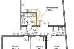 Bezugsfreie moderne 4-Zimmer-Eigentumswohnung mit 116 m² Wohnfläche, zwei Bädern & großem Balkon – i – 4103 Zentrum-Ost, Leipzig – Vorschaubild 9