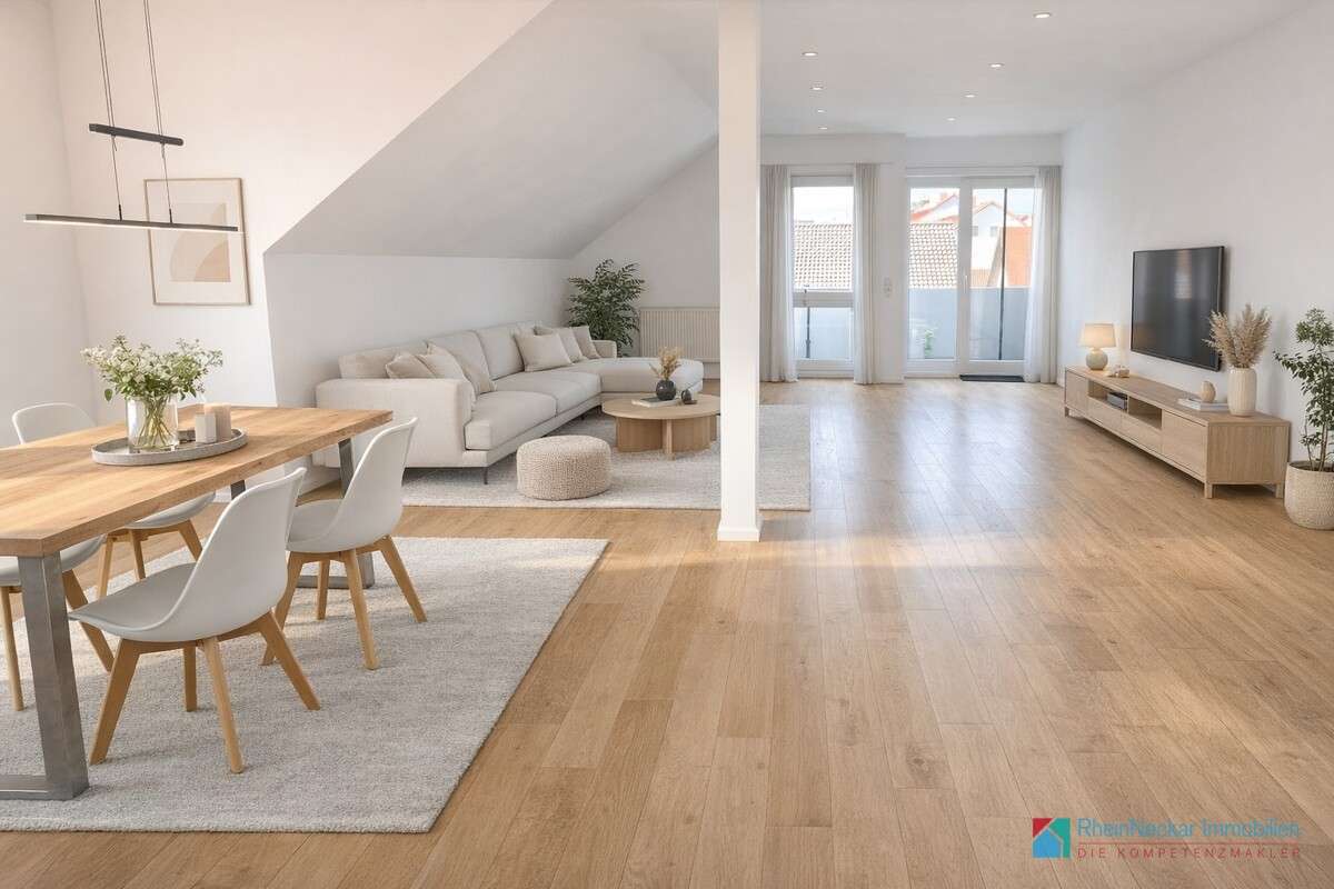 Immobilie in Neulußheim - Moderne und großzügige  Dachgeschosswohnung mit Balkon, beheiztem Hobbyraum, Stellplatz & Garage - Bild 3