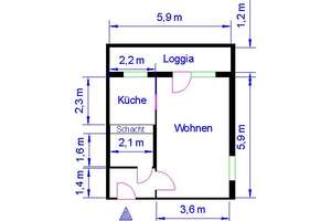 Seniorengerechtes Wohnen - 1 Raum in Olvenstedt – Bruno-Beye-Ring 1, 39130 Neu Olvenstedt, Magdeburg – Vorschaubild 1