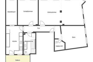 Bezugsfreie 4-Zimmer-Wohnung mit Balkon und zwei Bädern im Herzen von Fürth – Die vollständige Adresse der Immobilie erhältst du vom Anbieter., 90762 Altstadt, Innenstadt, Fürth – Vorschaubild 11