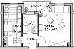 Kompakte 1-Zimmer-Wohnung in Frankfurt-Ginnheim – 60431 Ginnheim, Frankfurt am Main – Vorschaubild 19