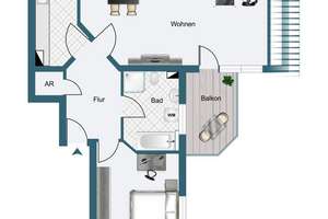 Gepflegte 2-Zimmer-Wohnung mit zwei Balkonen und Duplexparker - optimal für Kapitalanleger – Die vollständige Adresse der Immobilie erhältst du vom Anbieter., 91056 Markgrafenstadt, Erlangen – Vorschaubild 12