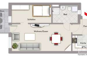 Betreutes Wohnen ab 60 Jahren! Bezugsfreie 2-Zimmer-Wohnung in gepflegter Wohnanlage – Die vollständige Adresse der Immobilie erhältst du vom Anbieter., 76189 Oberreut, Karlsruhe – Vorschaubild 14