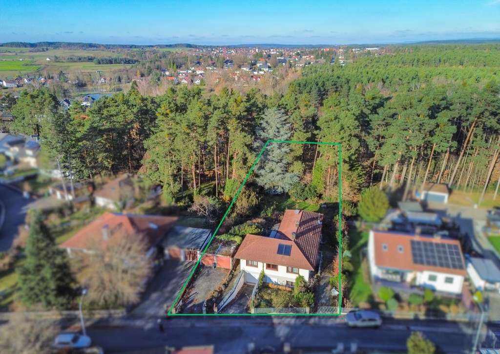 Immobilie in Möhrendorf - Neuer Preis! Einmaliges Waldrandgrundstück mit Bungalow in Röttenbach - Bild 4