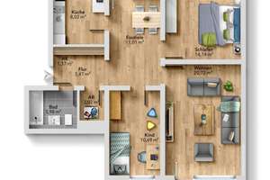 Sanierte Wohnung zur Selbstnutzung mit 2 Loggien und Bergblick