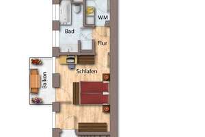 Wohnen über zwei Etagen - Schöne 2-Raum-Wohnung mit zwei Balkonen! – Helmstedter Straße 2, 39112 Sudenburg, Magdeburg – Vorschaubild 8
