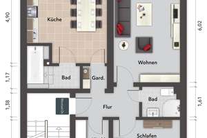 Attraktive Wohnung mit Balkon in Hamburg-Hamm - Wentzel Dr. – Die vollständige Adresse der Immobilie erhältst du vom Anbieter., 22089 Hamm, Hamburg – Vorschaubild 2