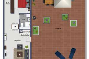 Über den Dächern von Derendorf - vermietete stilvolle 2-Zi.-Wohnung mit gigantischer Dachterrasse! – Die vollständige Adresse der Immobilie erhältst du vom Anbieter., 40476 Derendorf, Düsseldorf – Vorschaubild 4