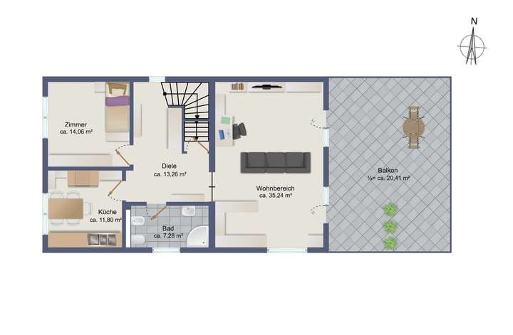 Grundriss Obergeschoss