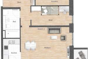 Moderne 3-Zimmer-Wohnung am Domagkpark mit Süd-Ost-Eckbalkon und KfW-40-Standard