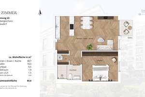 Ruhige Neubauwohnung mit Balkon  im Kö-Karree - nur 80m von der Königsallee entfernt – Talstraße 11, 40217 Friedrichstadt, Düsseldorf – Vorschaubild 4