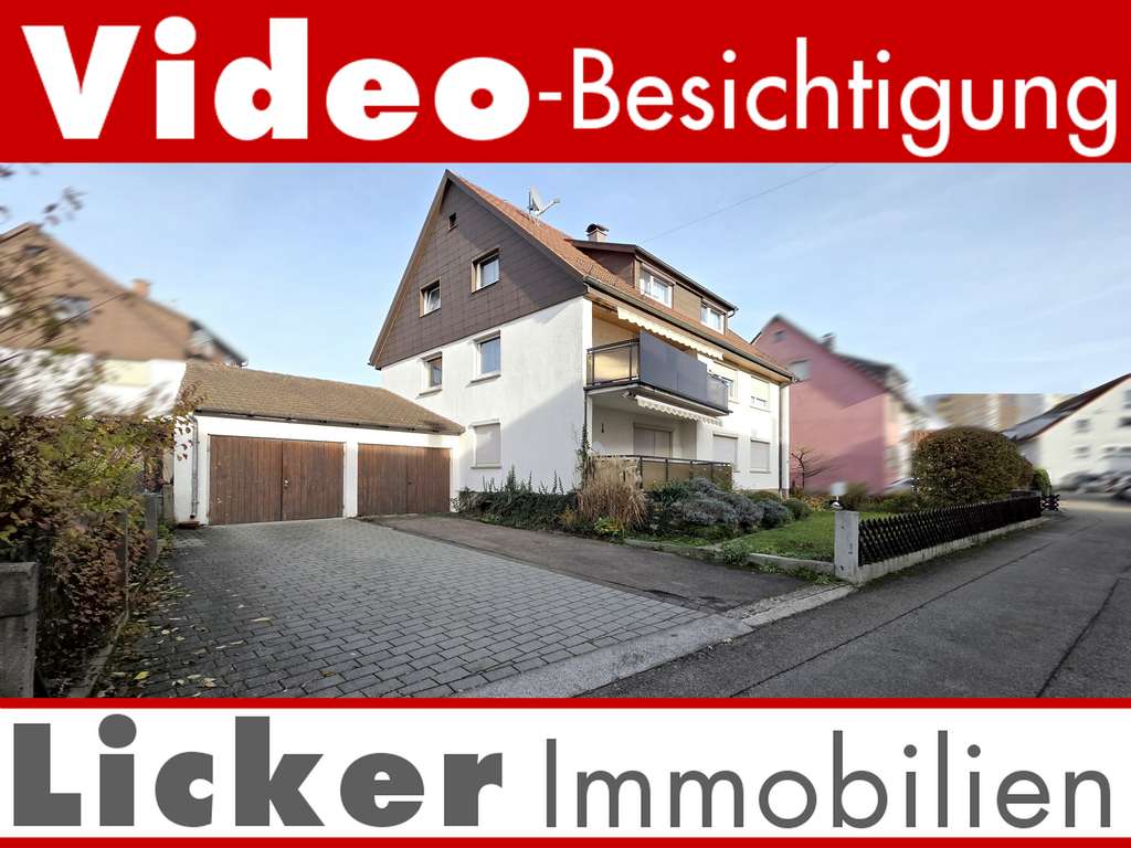 Immobilie in Ostfildern - 3 Fam.-Haus mit Doppelgarage, Werkstättle und Garten - Bild 0