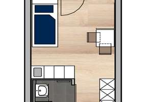 1 Zimmer Wohnung - Vermietung nur an Studenten, Schüler oder Azubis – Firnhaberstraße 20, 86159 Hochfeld, Augsburg – Vorschaubild 7