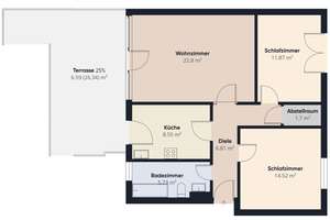 Mittelshuchting | Gepflegte 3-Zimmer-Wohnung mit Carportstellplatz – Die vollständige Adresse der Immobilie erhältst du vom Anbieter., 28259 Mittelshuchting, Bremen – Vorschaubild 12