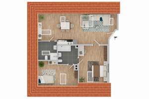 ++City Wohnung in Ulm++ Helle, renovierungsbedürftige DG-Wohnung mit 2-Bädern, EBK, 1 Stellplatz – Die vollständige Adresse der Immobilie erhältst du vom Anbieter., 89073 Oststadt, Ulm – Vorschaubild 9