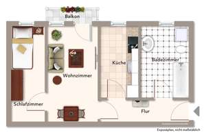Charmante 2-Raumwohnung im Herzen von Stadtfeld Ost – 39108 Stadtfeld Ost, Magdeburg – Vorschaubild 13