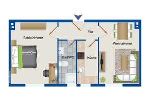 Komfortables Wohnen oder Investment: 2-Zimmer-Wohnung in zentraler Top-Lage von Wuppertal-Barmen – Die vollständige Adresse der Immobilie erhältst du vom Anbieter., 42283 Barmen, Wuppertal – Vorschaubild 4