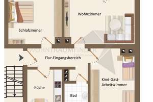 + WG-geeignete Wohnung in Bernsdorf + Gemütliche 3 Raum-Whg. mit Einbauküche, Balkon & Tageslichtbad – Fabriciusstraße 10, 9126 Bernsdorf, Chemnitz – Vorschaubild 2