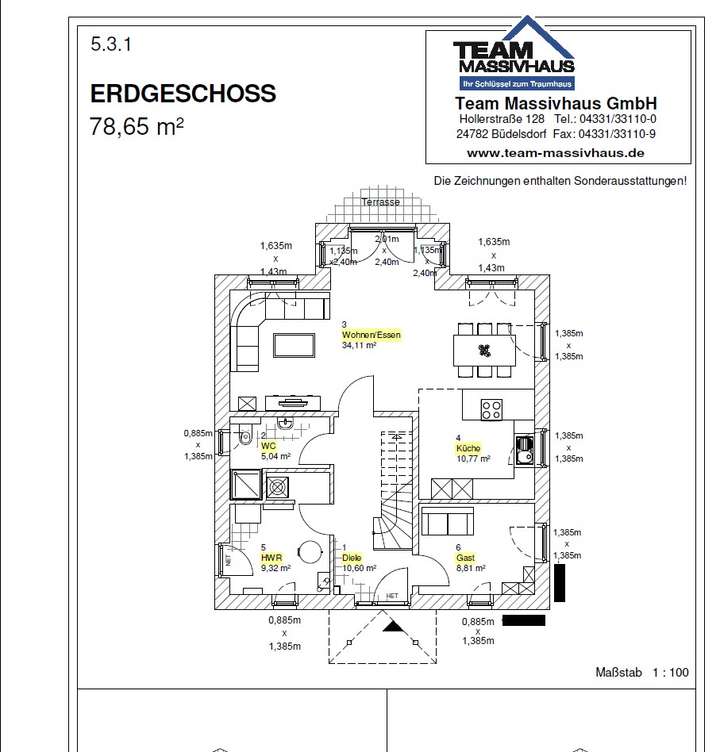 Entwurfsplanung Grundriss EG