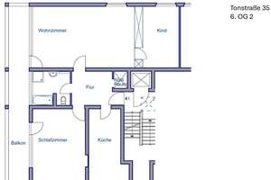 Großzügige 3-Zimmer Wohnung mit Balkon – Tonstraße 35, 47058 Duissern, Duisburg – Vorschaubild 14