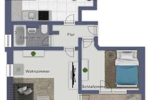 Hannover-Anderten: 2-Zimmer-Wohnung mit West-Loggia und viel Tageslicht – Die vollständige Adresse der Immobilie erhältst du vom Anbieter., 30559 Anderten, Hannover – Vorschaubild 9