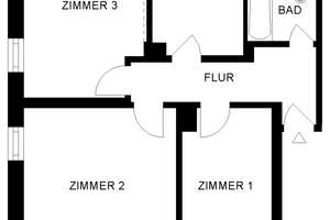 3 Zimmer Wohnung im Hochparterre, ohne Balkon – Jaeckelstr. 40, 90441 Hohe Marter, Nürnberg – Vorschaubild 2