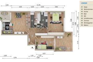 Beste Lage – Balkon, Wintergarten, Aufzug und TG-Stellplatz  im Preis enthalten – Die vollständige Adresse der Immobilie erhältst du vom Anbieter., 22299 Winterhude, Hamburg – Vorschaubild 29
